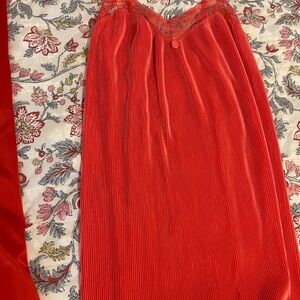 Vanity Fair Red Lace and Floral Detail